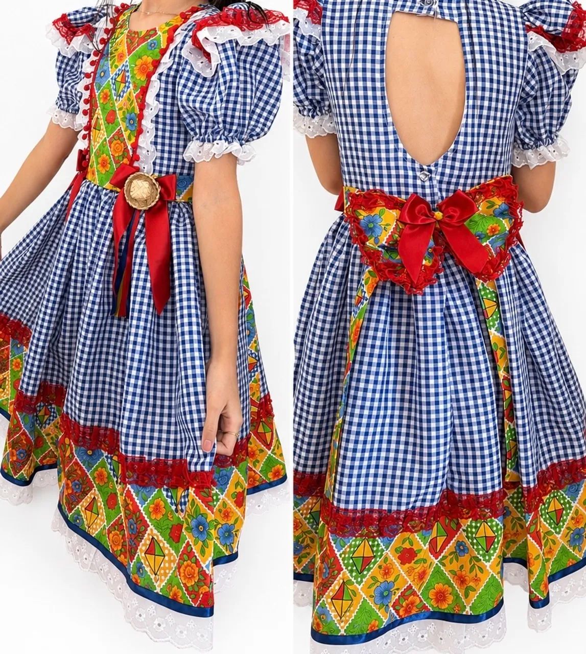 Vestido junino tamanho 12 anos 