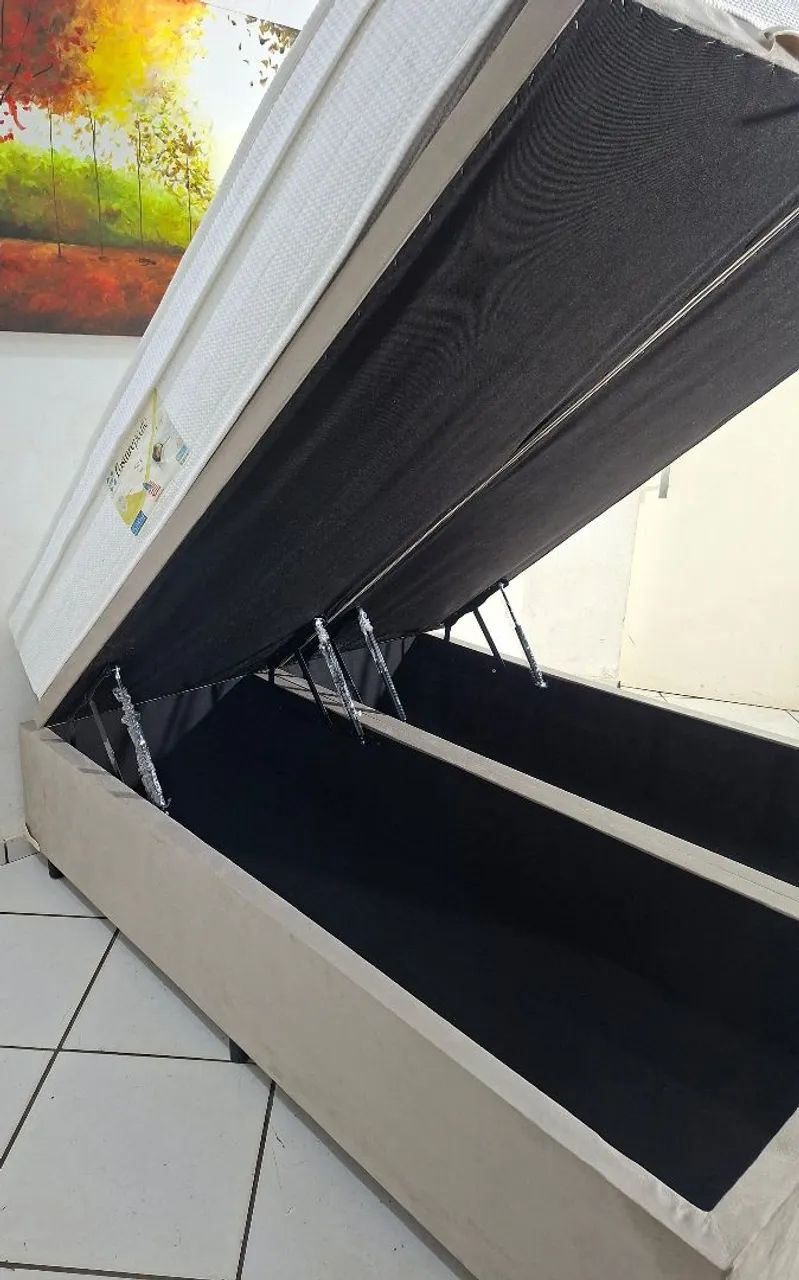 Cama Queen Size Baú, Sealy - ENTREGA GRÁTIS - Foto 5