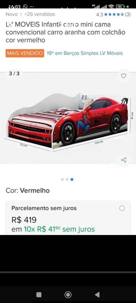 Cama infantil homem aranha+colchão e capa  - Foto 4