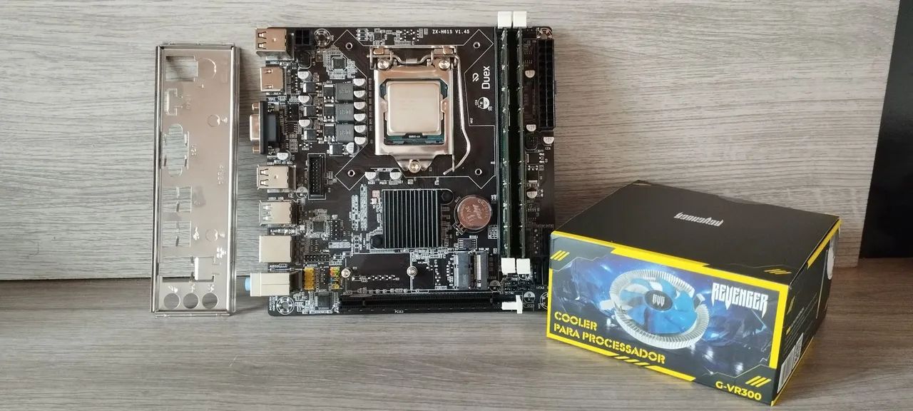 Kit placa mãe processador e memória 
