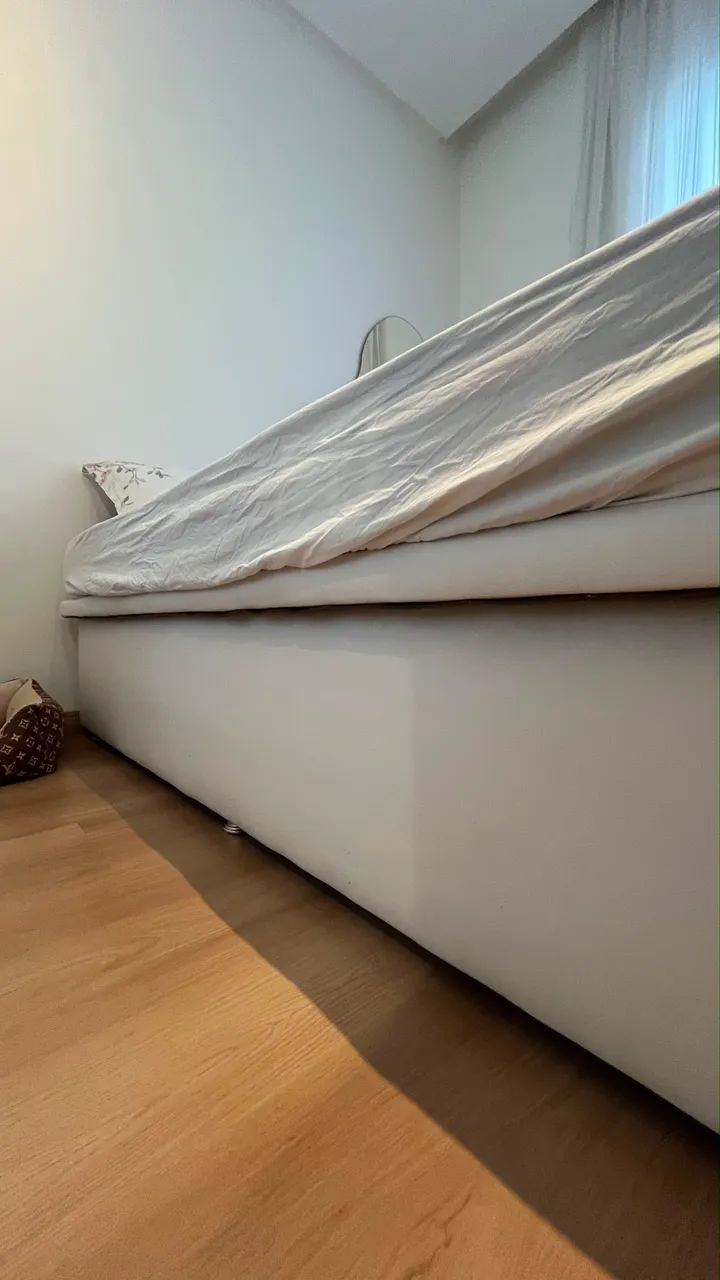 CAMA DE SOLTEIRO BAÚ ORTOBOM BRANCA  - Foto 5