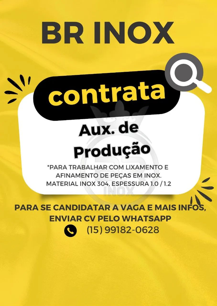 Vaga - Aux. de Produção 