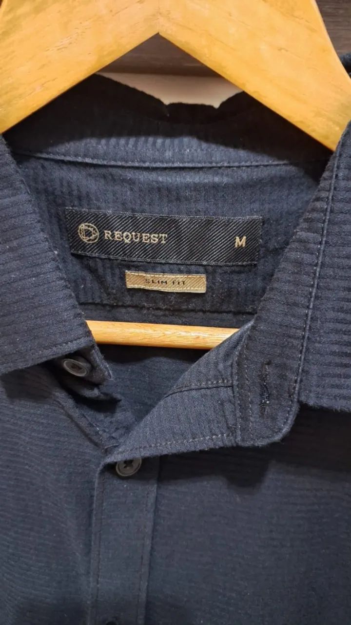 Camisa Social Preta Request - Foto 2
