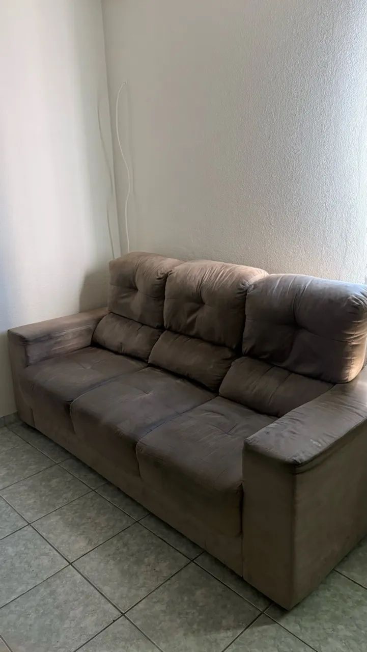 Sofá retrátil 3 lugares 