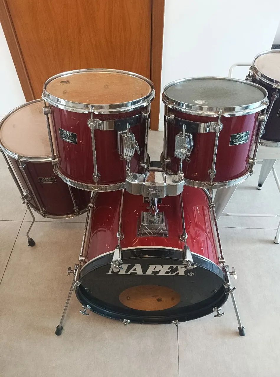 ## Shell pack de bateria Mapex Mars Pro 10,12,13,16,22, top, anos 90, oportunidade única!! - Foto 3