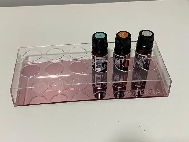 acrílico expositor para guardar óleos essencias capacidade 12 óleos de 5ml - Foto 2