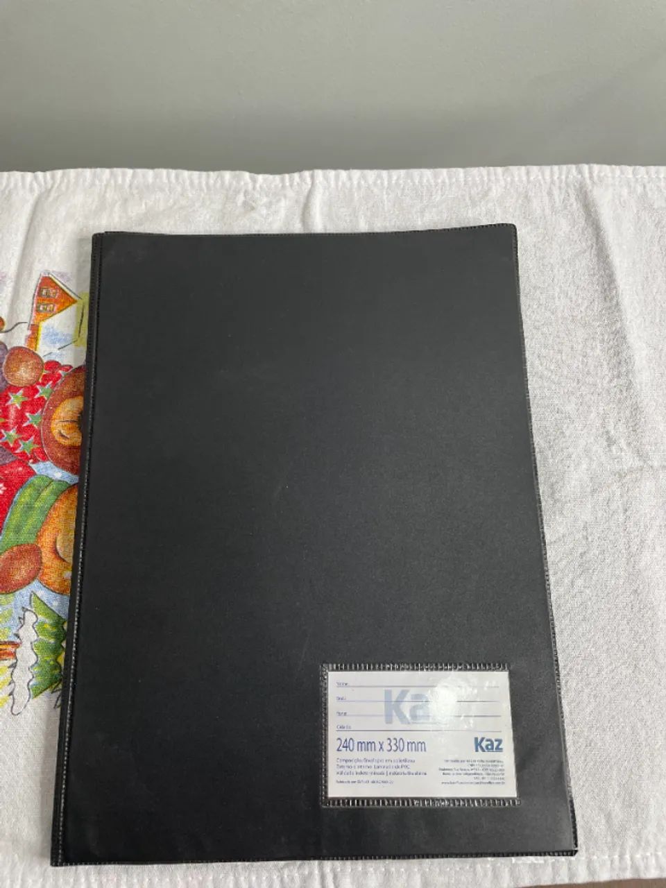 PASTA CATÁLOGO PRETA - 34 ENVELOPES PLÁSTICOS