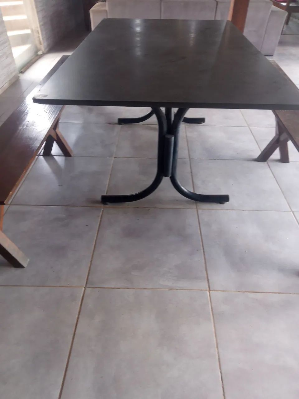 Mesa ardósia com bancos  - Foto 2