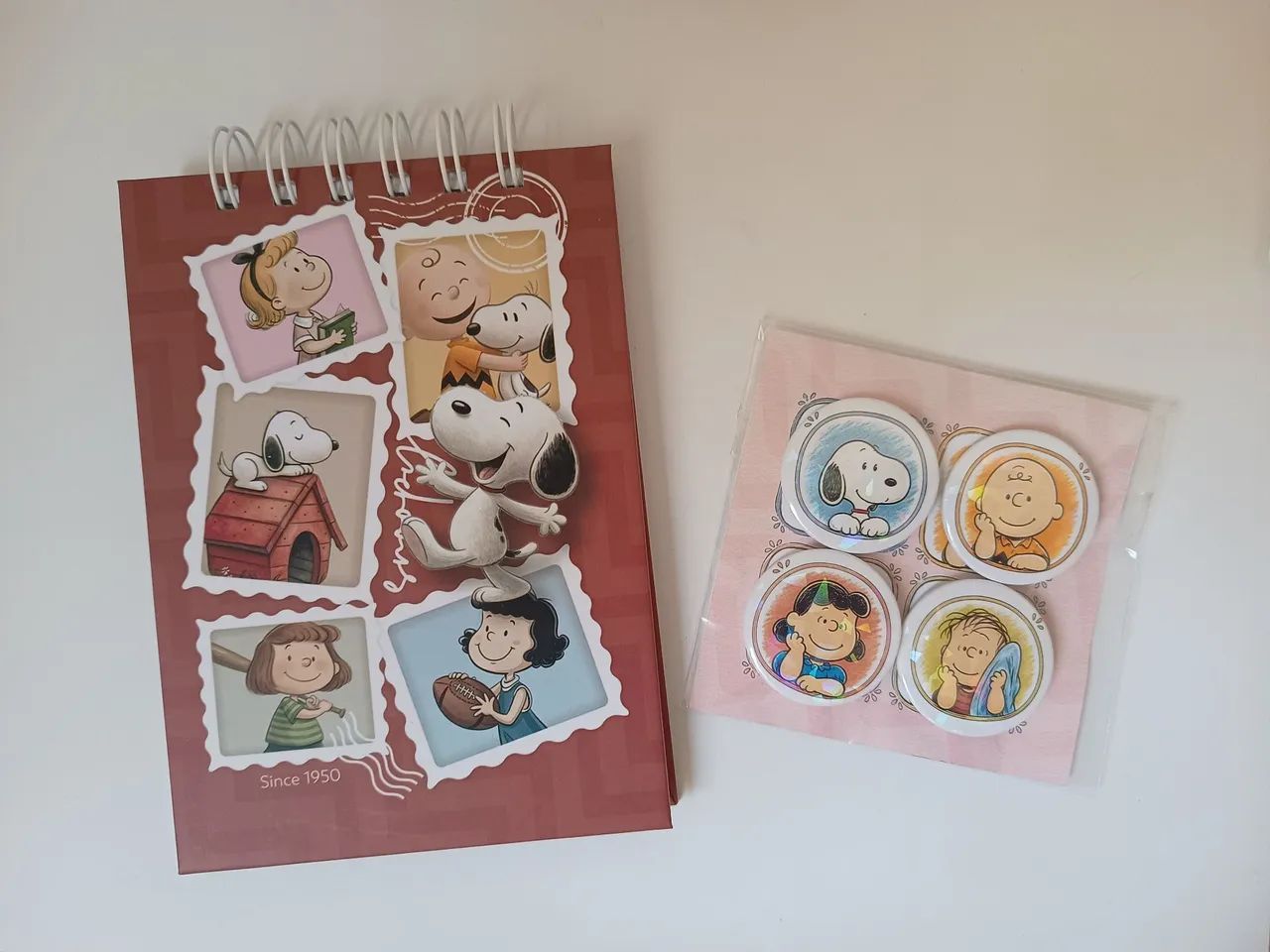 Bloco Snoopy + 4 Bottons 