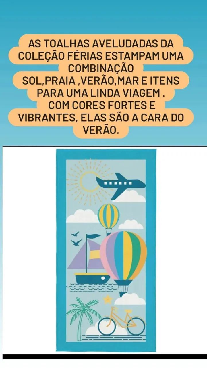TOALHA AVELUDADA ESTAMPADA FÉRIAS  - Foto 2