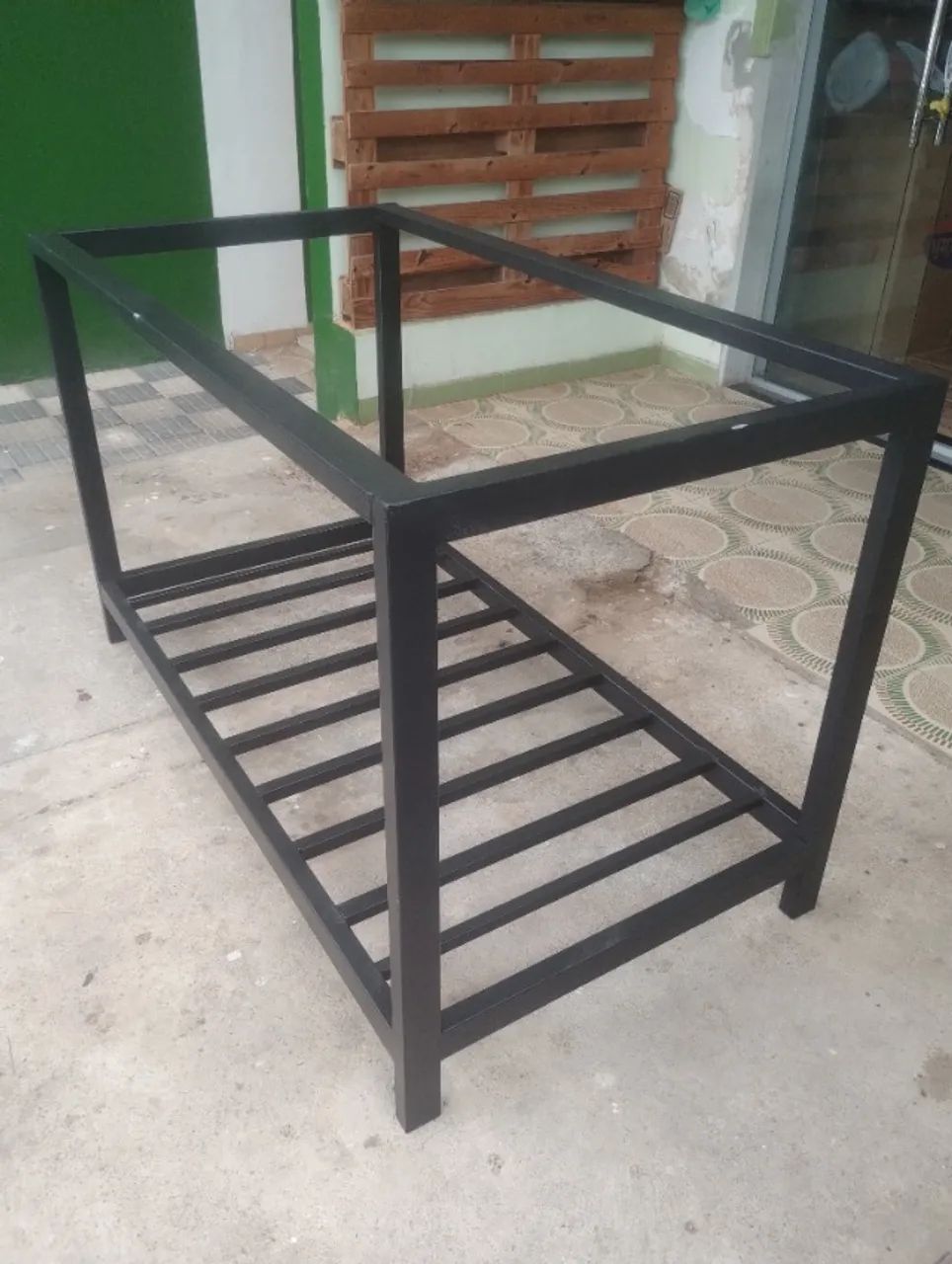 Mesa Bancada Balcão Marmore/Base Metalon - Foto 2