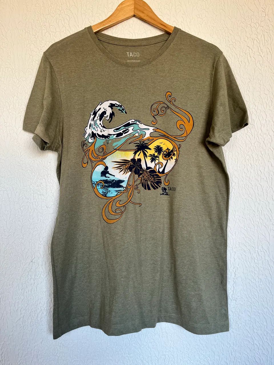Lote 5 Camisetas Malha Masculinas - Foto 2