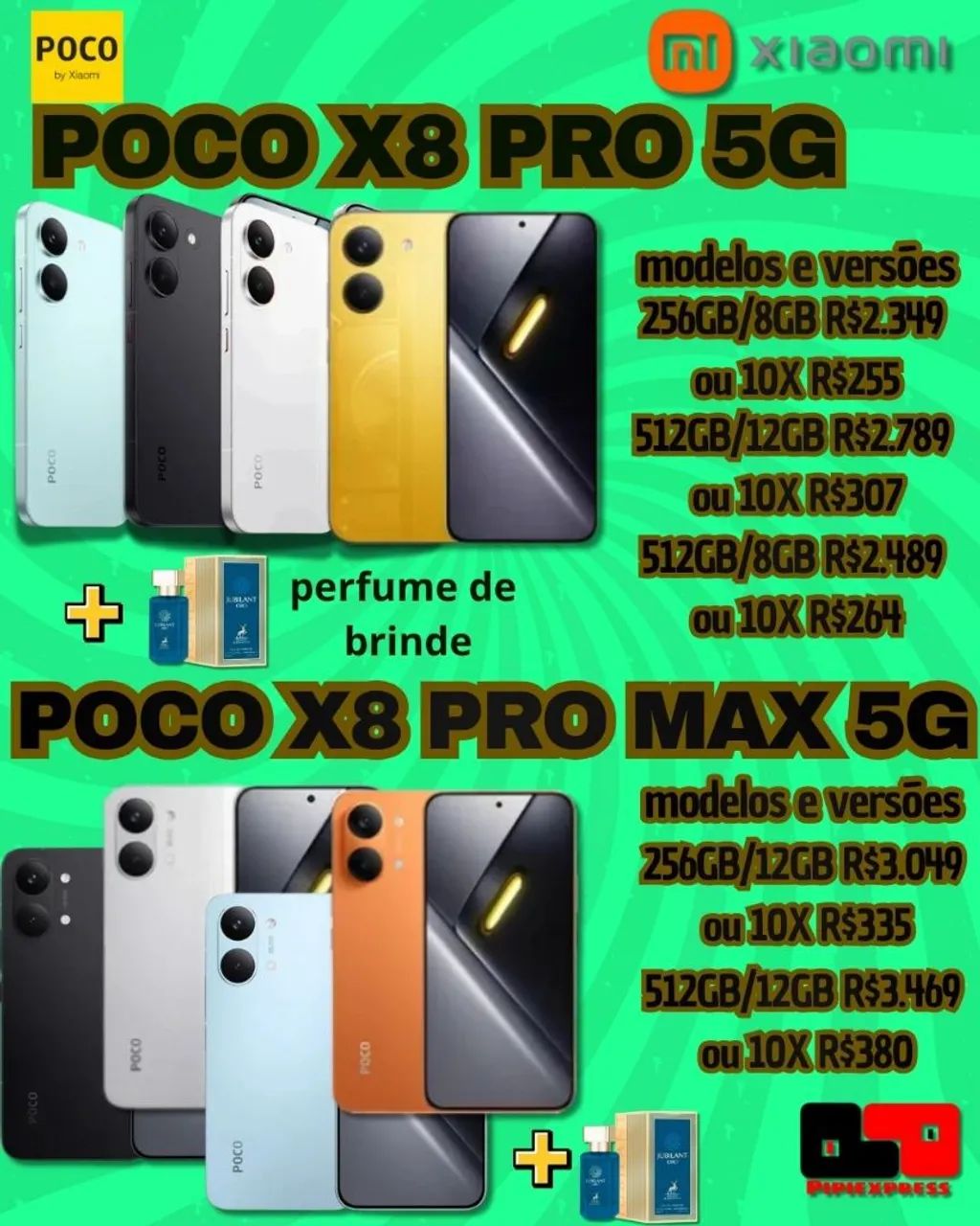 Poco X8 Pro 5G e Poco X8 Pro Max 5G! aparelhos novos com brinde! 
