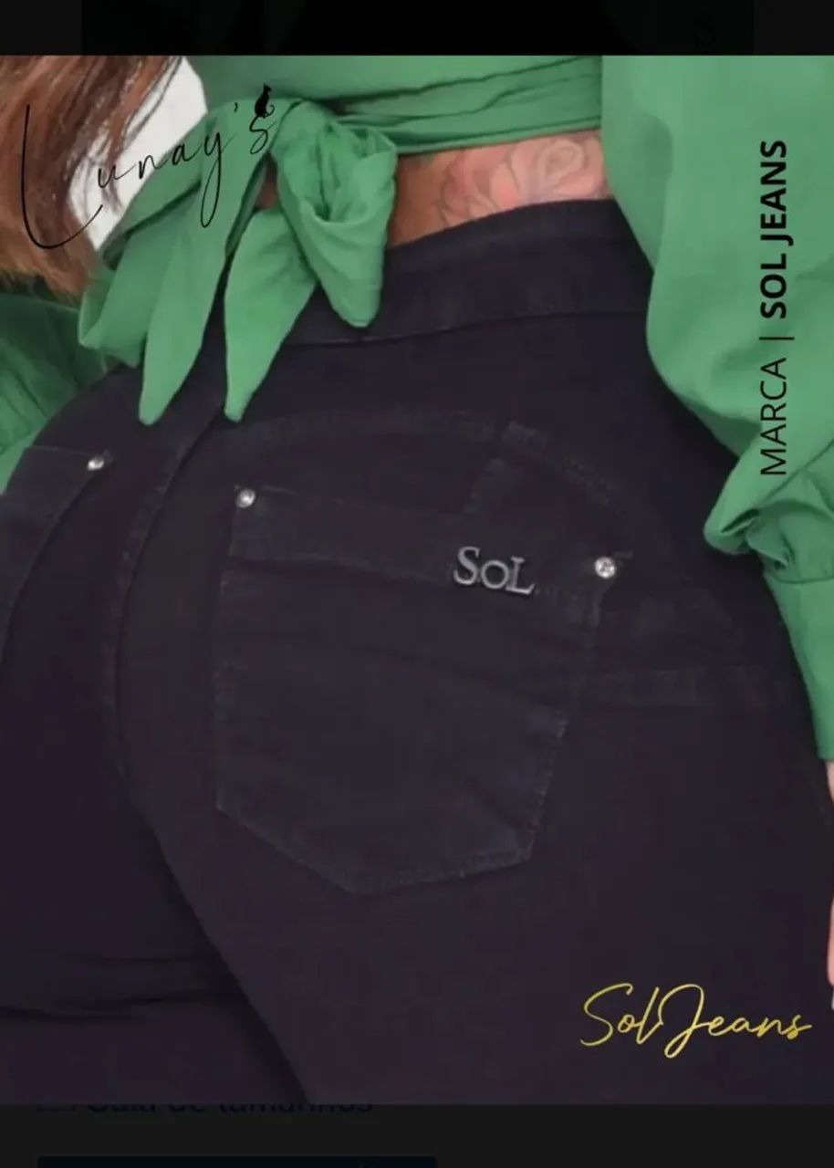 Calça sol jeans brilho  - Foto 3