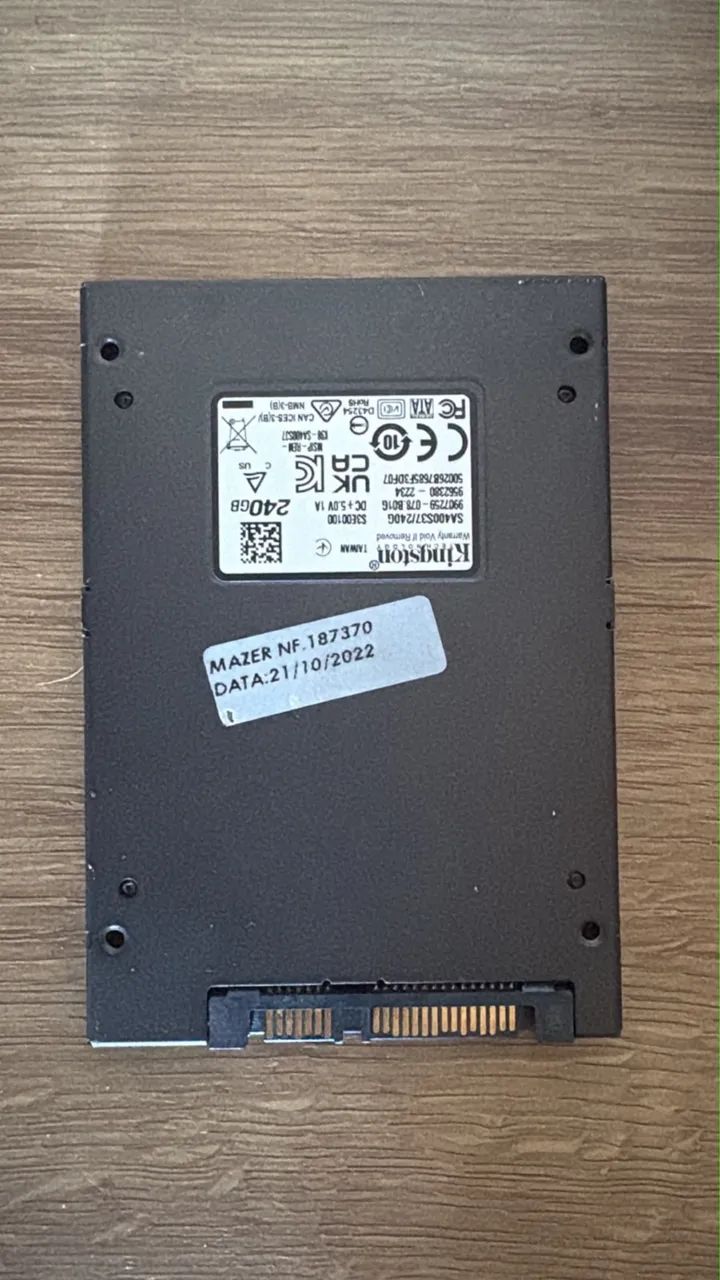 SSD Kingston 240gb com Windows 11 instalado