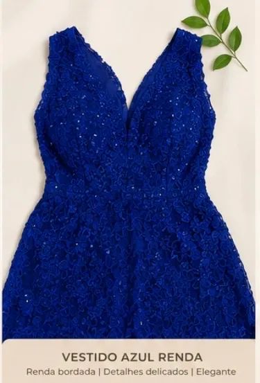 Vestido Azul de Renda