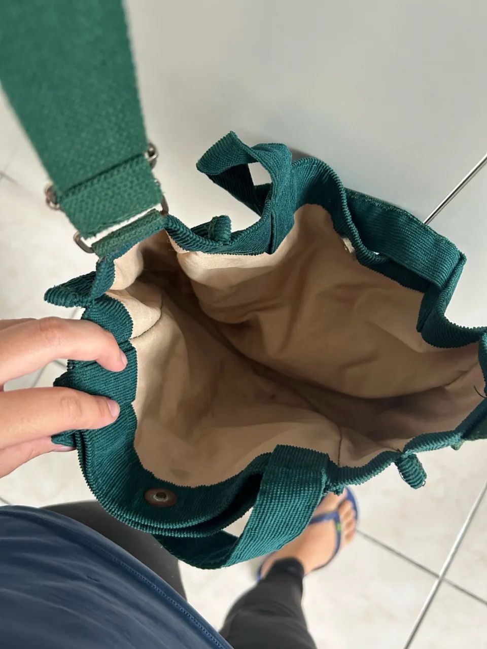 bolsa veludo verde - Foto 2