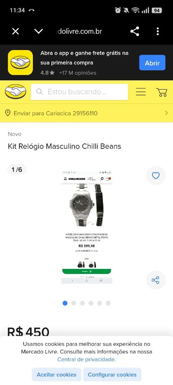 Relógio CHILLI BEANS NOVO - Foto 3