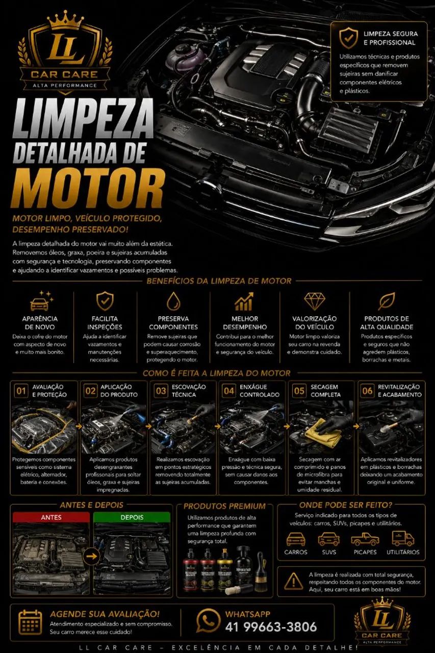 Limpeza detalhada do motor!!