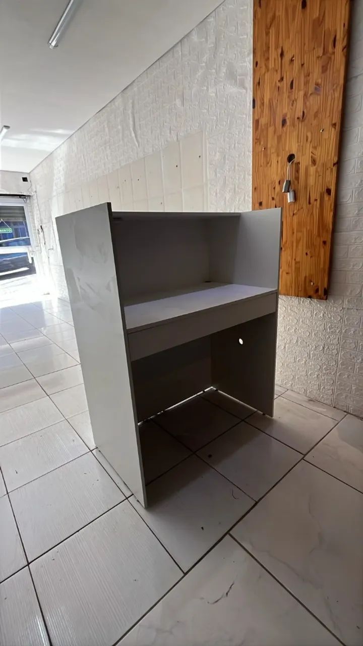 Balcão Caixa Branco com Gaveta - Foto 2
