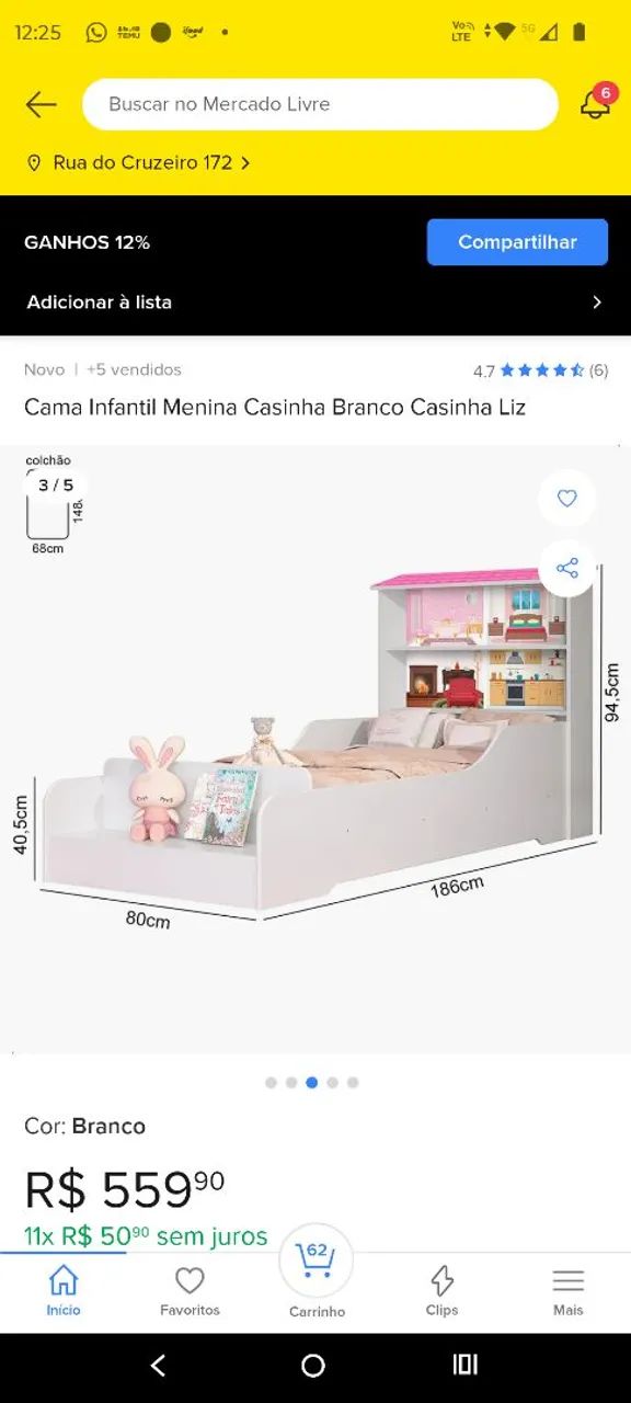 Cama infantil menina
