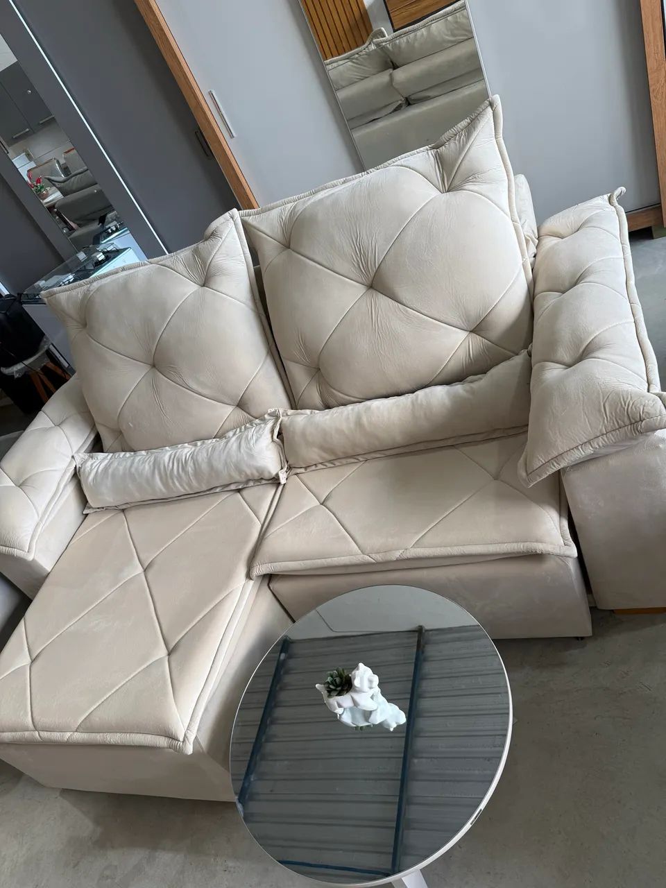 Sofa retratil reclinável com pilow top tecido jolie em Promoção! - Foto 5