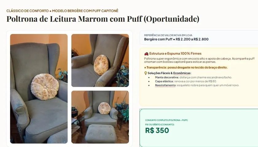 Família Vende Tudo - Poltronas  - Foto 5