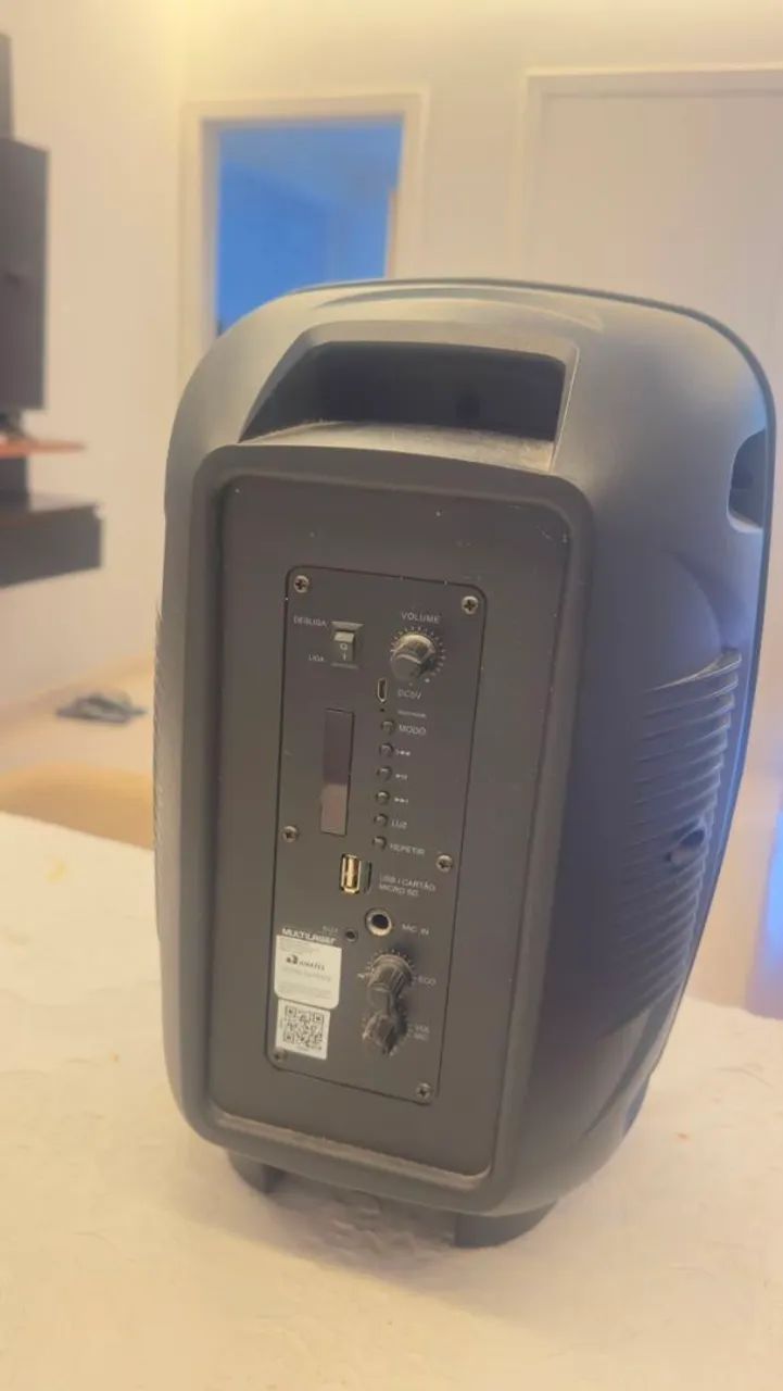 Caixa de Som Portátil Multilaser Bluetooth com LED e Entrada para Microfone - Foto 2