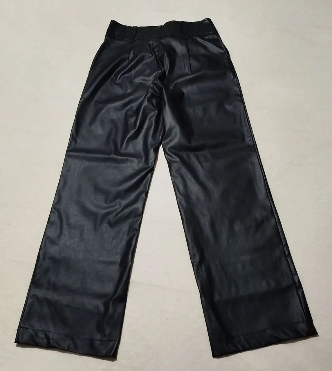 Calça preta couro - n. 36/P - Foto 3
