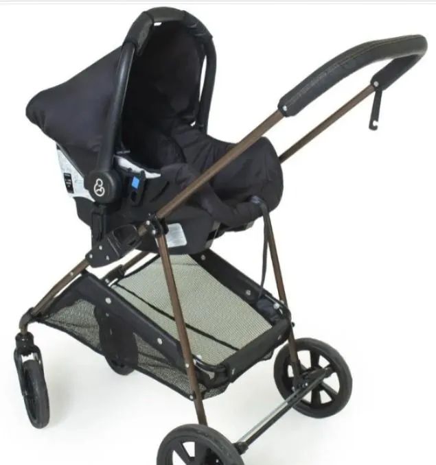 Carrinho de bebê estilo Moisés + Bebê conforto - Foto 3
