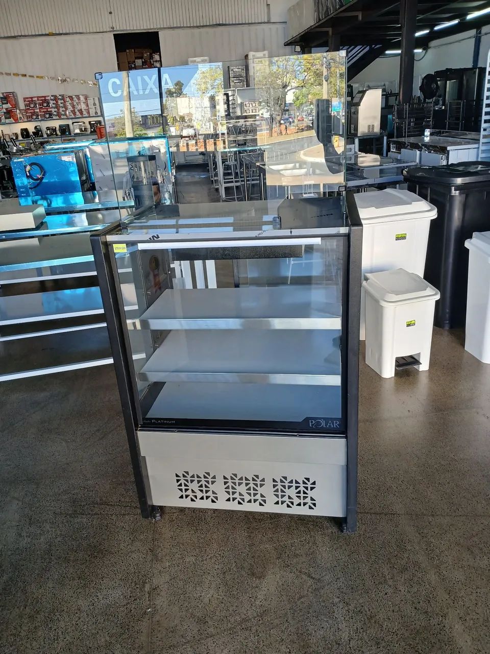 Balcão Vitrine Caixa de 80 cm Platinum Neutro - Foto 2