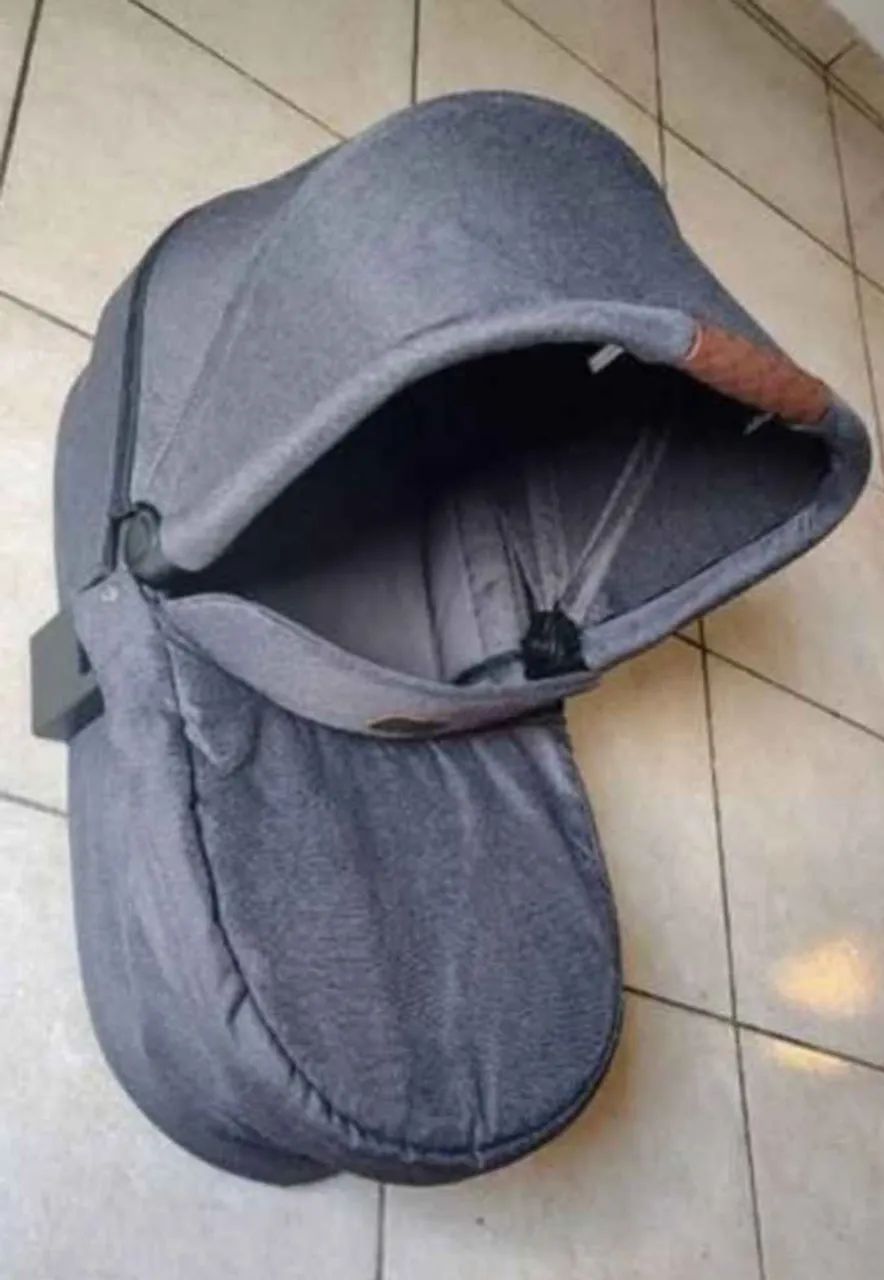 Moisés para Carrinho de bebê ABC Design cinza  - Foto 4