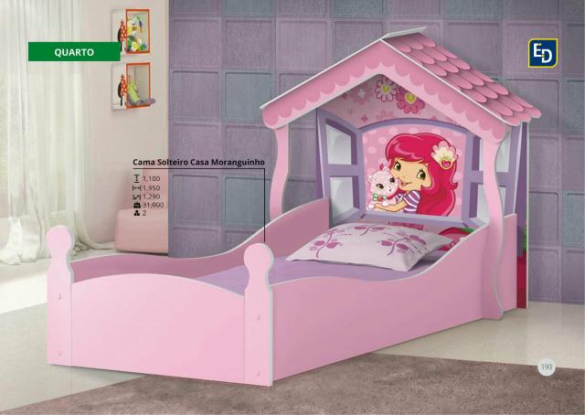 Cama Solteiro casa Moranguinho