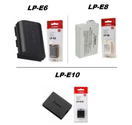 Bateria LP-E6 / LP-E8 / LP-E10 P/ Câmeras Canon 60D,70D,5D,6D,7D/T2i,T3i,T5i/T3,T5,T6
