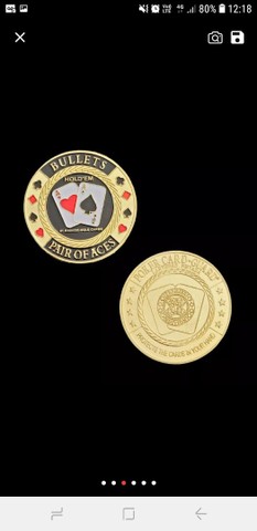 Chip de poker, moedas comemorativas com banho de ouro, moedas colecionáveis - Foto 3
