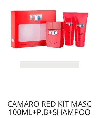 kit presente masculino camaro vermelho 