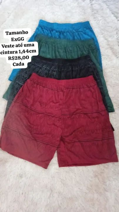 Shorts masculino EXGG em malha e em Tactel com bolso lateral e traseiro  - Foto 4