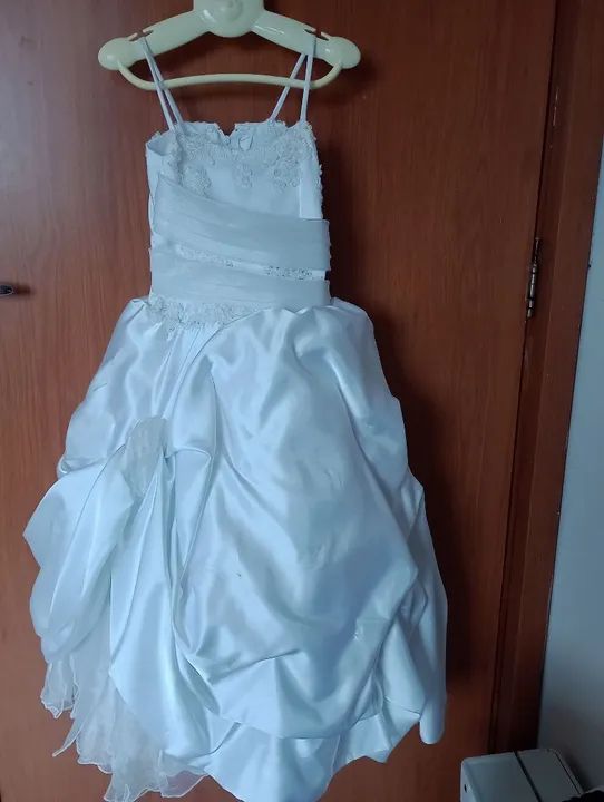 Vestido de festa branco (4 a 6 anos) - Foto 4