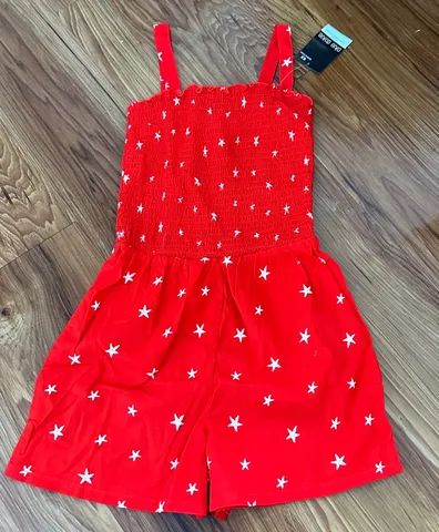 Romper Vermelho Okie Dokie Tamanho 6 Anos Importado (novo) - Foto 3
