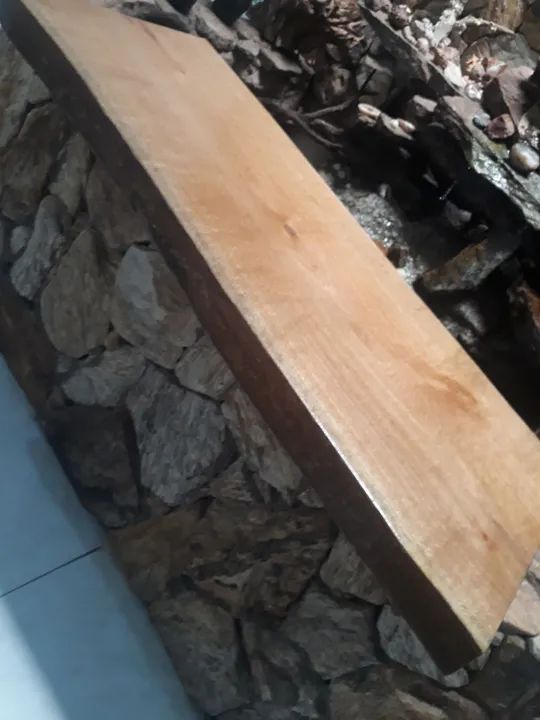 Prancha de madeira rústica pra pia de banheiro  ou aparador.  - Foto 4