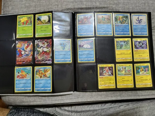 PASTA + 174 CARTAS ORIGINAIS NAO REPETIDAS POKÉMON TCH