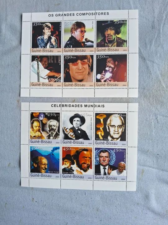 Selos de Compositores e Celebridades Mundiais