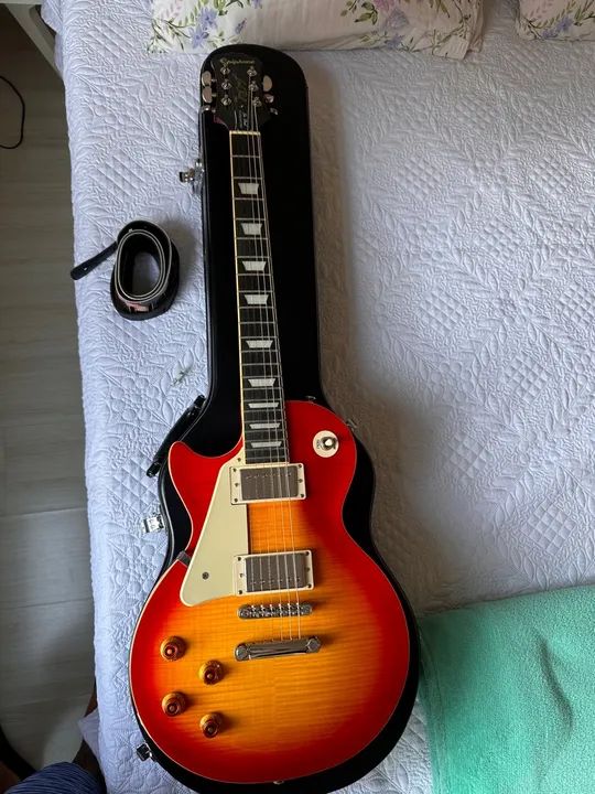 Guitarra Epiphone Les Paul Model Standar Pro Canhoto - Foto 5
