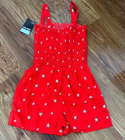 Romper Vermelho Okie Dokie Tamanho 6 Anos Importado (novo) - Foto 2