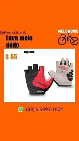 Luvas ciclismo meio dedo 