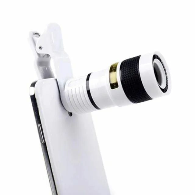 Lente Externa Telescópica Universal Para Câmera De Celular Com Zoom 12x