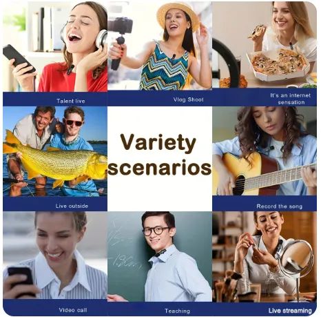 Microfone de lapela sem fio portátil 2 em 1 - Foto 2