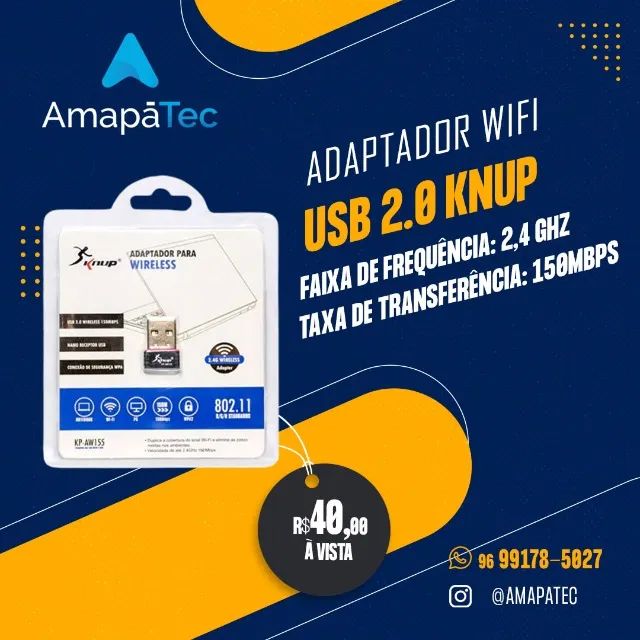 Adaptador Wireless 150mb/s Usb 2.0 KNUP