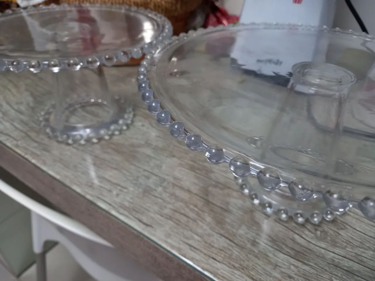 2 Suportes de Bolo de Vidro VALOR 80 NAO FAÇO ENTREGA - Foto 3