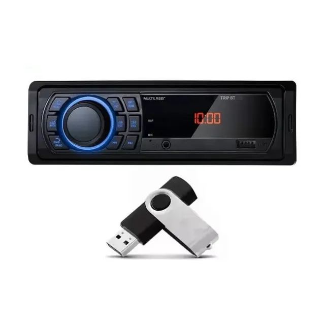 Som para carro com Bluetooth e pendrive 4G incluso